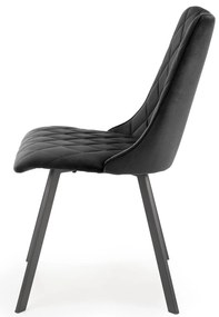 Krzesło czarny, velvet, nowoczesne, K450 loftowe, wygodne, BLUVEL 19