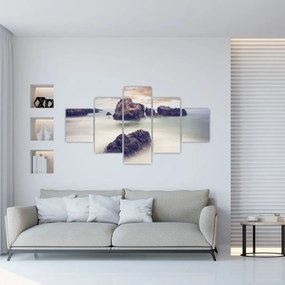 Obraz klifów we mgle (125x70 cm)