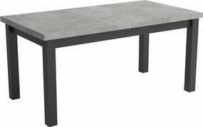 Stół prostokątny rozkładany 80x140/180 Beton jasny R-6 + nogi drewniane