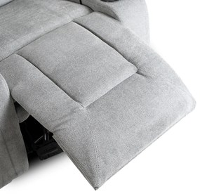 Fotel Masujący BOX 2 Rozkładany z Podnóżkiem Szary Nowoczesny