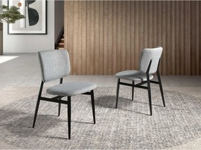 Jasnoszare krzesło z tkaniny 4147 ANGEL CERDA