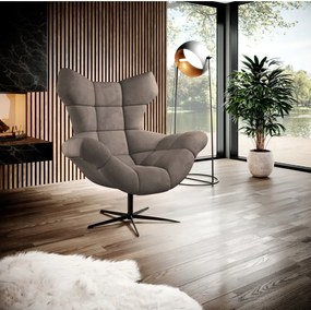 Fotel SENSI Relax obrotowy 360° z funkcją bujania w tkaninie Solar 16