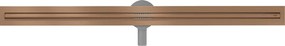 Mexen Flat 360° Slim odpływ liniowy obrotowy 120 cm, miedź szczotkowana - 1C41120