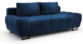Granatowa 3-osobowa sofa rozkładana z aksamitnym obiciem Windsor &amp; Co Sofas Cirrus
