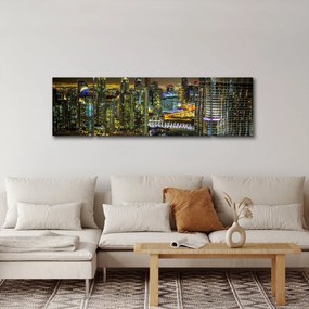 Obraz miasta nocą (170x50 cm)