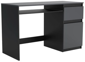 Biurko komputerowe młodzieżowe szkolne 120 cm REMI1 Czarny/Antracyt