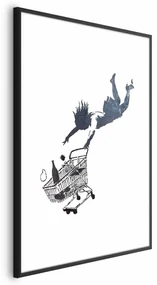 Plakat Szał zakupów 60x90 cm z ramą czarną z marginesem ARTGEIST B