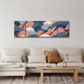 Obraz - Japońskie fale (170x50 cm)