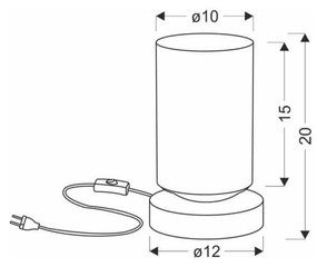 Czarna lampa stołowa ze szklanym kloszem (wys. 20 cm) Aspra – Candellux Lighting