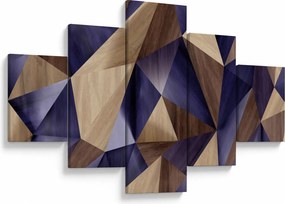 Obraz - 3D drewniane trójkąty (125x70 cm)