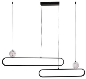 LED żyrandol na linku FLORENTYNA LED/48W/230V 4000K czarny/biały