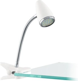 Eglo 902368 - Lampa LED z klipsem RICCIO 1xGU10/2,8W/230V biały/błyszczący chrom