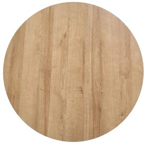 Okrągła ława z półką, dąb złoty/czarna, 80/41 CAMILA ława dąb złoty/czarny