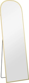 HOMCOM Lustro stojące, lustro pełnej długości, nowoczesny design, 50 cm x 1,5 cm x 170 cm, Złote | Aosom PL