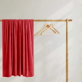 Czerwony koc z mikrowłókna Decoking Mic, 160x210 cm