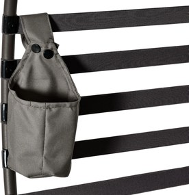 Krzesło skladane krzesło ogrodowe do pracy w domu na dwoje z poduszką i koszem | Aosom PL