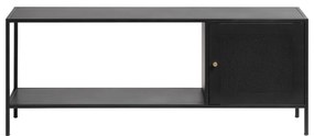 Czarny metalowy regał 120x47 cm Malibu – Unique Furniture
