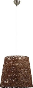 Lampa sufitowa w nowoczesnym stylu VIMET - Wysoko?? 140 cm - stal/br?zowe w?ókno naturalne - E27 - IP20