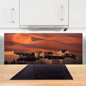 Panel Szklany do Kuchni Sylwetka Nowoczesnego Miasta