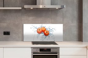 Panel nad Blat Kuchenny Pomidory w Kroplach Wody