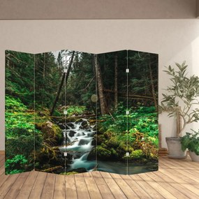 Parawan - Strumień w lesie (210x170 cm)