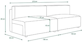 Beżowa rozkładana sofa - Lider 3X