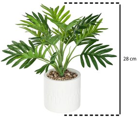 Sztuczny kwiat w donicy - palma ETNIK, 29 cm