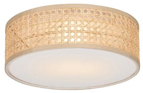 Orientalna lampa sufitowa z rattanu 30 cm - Tromma