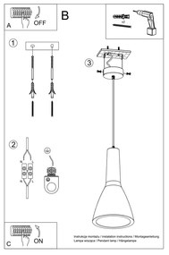 Biała lampa wisząca Nice Lamps Mattia