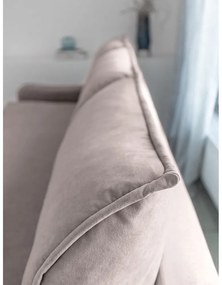Beżowa aksamitna rozkładana sofa Miuform Tender Eddie