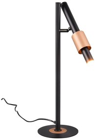 Czarna/w kolorze brązu lampa stołowa LED (wysokość 50 cm) Ikaris – Trio Select