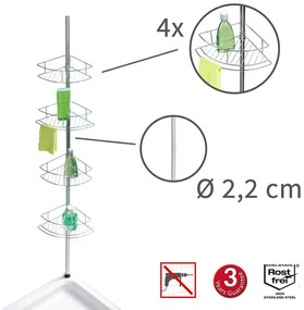 Teleskopowa półka pod prysznic DOLCEDO, 4 poziomy, WENKO