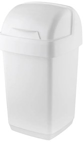 Biały kosz na śmieci Addis Roll Top, 22,5x23x42,5 cm