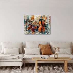 Obraz na szkle - Instrumenty muzyczne (70x50 cm)