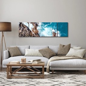 Obraz skał i morza (170x50 cm)