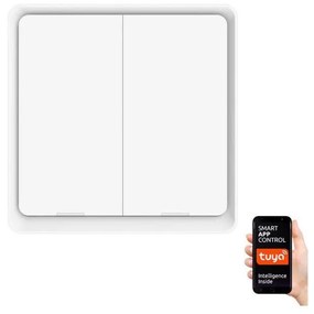 Immax NEO 07507L - Przełącznik 2-przycisk SMART 1xCR2430 Zigbee 3.0 Tuya