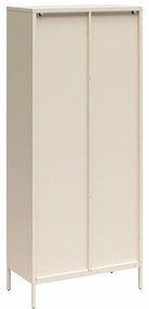 Kremowa metalowa witryna 80x186x40 cm Luna – Støraa