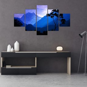 Obraz - Nocne niebo w Nepalu (125x70 cm)