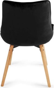 Zestaw krzeseł do jadalni, czarny, 2 szt