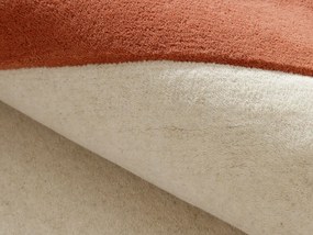 Dywan tuftowany 100% wełna - 160 x 230 cm - Beżowy, terakota i granat - 2200g/m² - MARISA