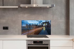 Panel Szklany Nowoczesne Miasto nad Rzeką