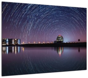 Obraz nocnego nieba z gwiazdami (70x50 cm)