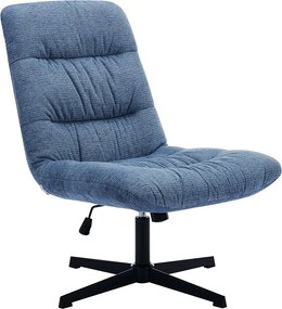 Fotel obrotowy z niebieską melanżową tapicerką - SELENDO