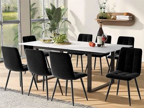 Rozkładany stół jadalny wielofunkcyjny - styl industrialny - Biały