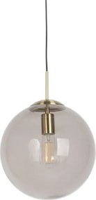 Inteligentna lampa wisząca mosiężna ze szkłem dymnym 30 cm z WiFi ST64 - Ball