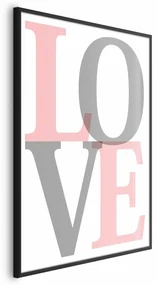 Plakat Szara miłość 21x30 cm z ramą czarną bez marginesu ARTGEIST B
