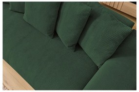 Zielona sztruksowa sofa 280 cm Voltaire – Bobochic Paris