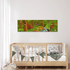 Dziecięcy obraz ze zwierzątkami (170x50 cm)