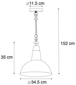 Industrialna lampa wisząca antyczna miedź - GoliathPrzemysłowy Oswietlenie wewnetrzne