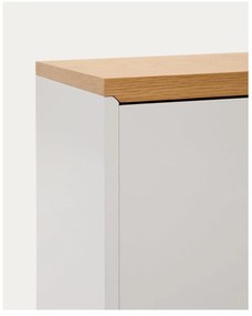 Biała komoda w dekorze dębu 180x75x36 cm Abilen – Kave Home